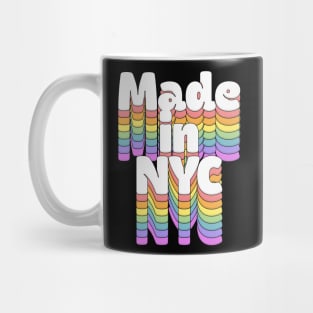 Made In NYC //\\//\\//\\ Retro Typography Design Mug